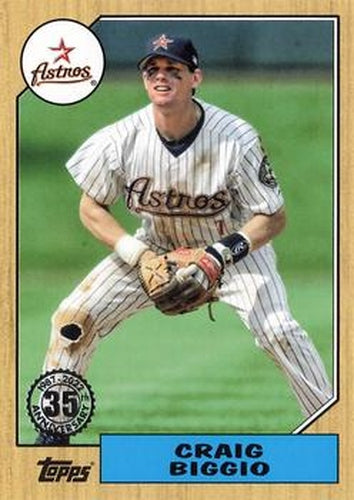#87TBU-28 Craig Biggio - Houston Astros - 2022 Topps Update - 1987 Topps Baseball 35th Anniversary Baseball