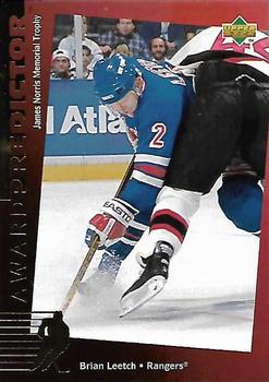 #C28 Brian Leetch - New York Rangers - 1994-95 Upper Deck - Predictors Canadian Gold Exchange Hockey