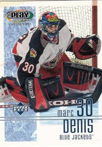#28 Marc Denis - Columbus Blue Jackets - 2001-02 Upper Deck Playmakers Hockey
