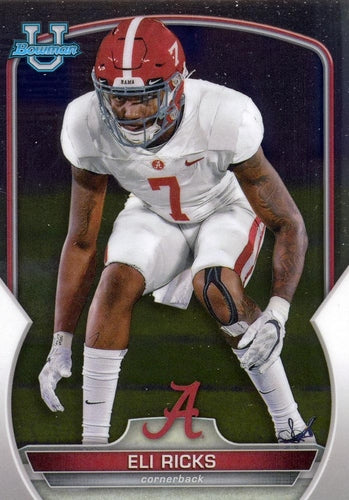 #28 Eli Ricks - Alabama Crimson Tide - 2022 Bowman Chrome University Football