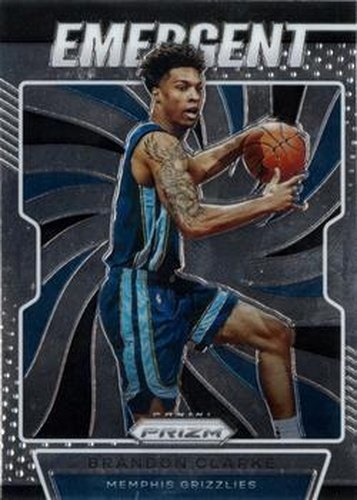 #28 Brandon Clarke - Memphis Grizzlies - 2019-20 Panini Prizm - Emergent Basketball