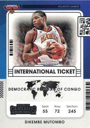 #28 Dikembe Mutombo - Atlanta Hawks - 2021-22 Panini Contenders - International Ticket Basketball