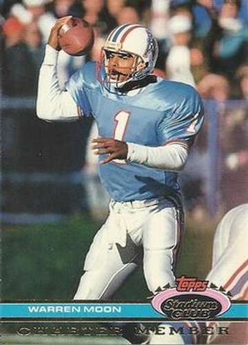 #NNO28a Warren Moon - Houston Oilers - 1991 Stadium Club Charter Member