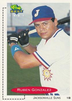 #28 Ruben Gonzalez - Jacksonville Suns - 1991 Classic Best Baseball