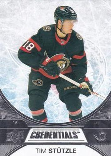 #28 Tim Stutzle - Ottawa Senators - 2021-22 Upper Deck Credentials Hockey