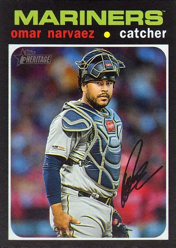 #28 Omar Narvaez - Seattle Mariners - 2020 Topps Heritage Baseball
