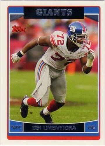 #28 Osi Umenyiora - New York Giants - 2006 Topps Football