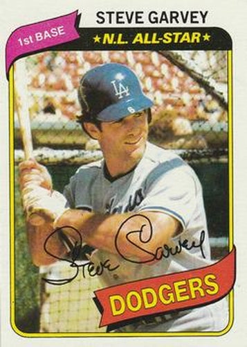 #290 Steve Garvey - Los Angeles Dodgers - 1980 Topps Baseball