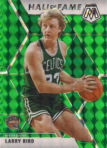 #290 Larry Bird - Boston Celtics - 2019-20 Panini Mosaic - Green Prizm Basketball