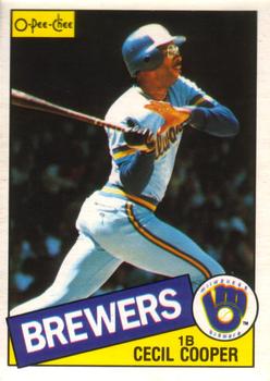 #290 Cecil Cooper - Milwaukee Brewers - 1985 O-Pee-Chee Baseball
