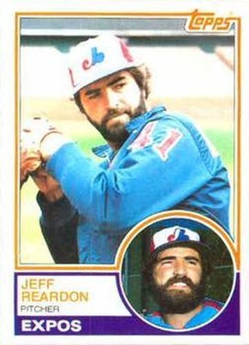 #290 Jeff Reardon - Montreal Expos - 1983 Topps Baseball