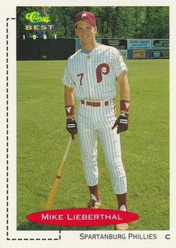 #290 Mike Lieberthal - Spartanburg Phillies - 1991 Classic Best Baseball