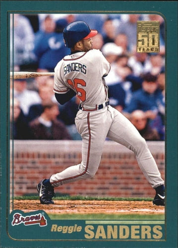 #290 Reggie Sanders - Atlanta Braves - 2001 Topps Baseball