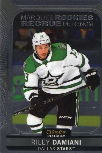 #291 Riley Damiani - Dallas Stars - 2021-22 O-Pee-Chee Platinum Hockey