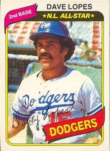 #291 Dave Lopes - Los Angeles Dodgers - 1980 O-Pee-Chee Baseball