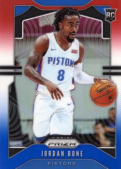 #291 Jordan Bone - Detroit Pistons - 2019-20 Panini Prizm - Prizms Red White and Blue Basketball