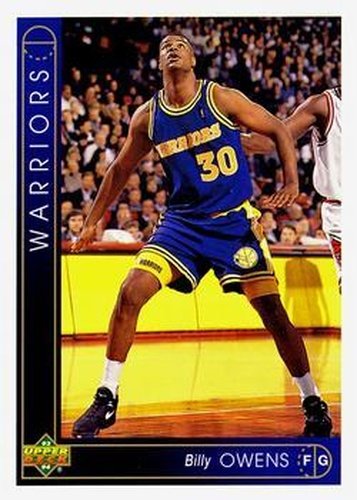 #291 Billy Owens - Golden State Warriors - 1993-94 Upper Deck Basketball