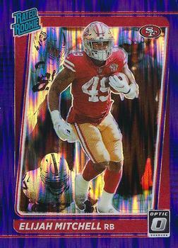 #291 Eli Mitchell - San Francisco 49ers - 2021 Donruss Optic - Purple Shock Football