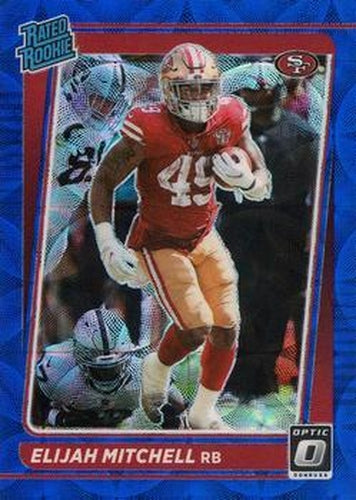 #291 Eli Mitchell - San Francisco 49ers - 2021 Donruss Optic - Blue Scope Football
