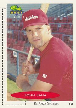 #291 John Jaha - El Paso Diablos - 1991 Classic Best Baseball
