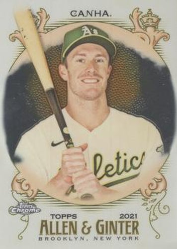 #291 Mark Canha - Oakland Athletics - 2021 Topps Allen & Ginter Chrome Baseball