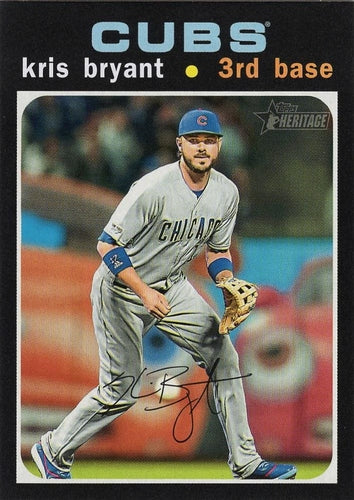 #291b Kris Bryant - Chicago Cubs - 2020 Topps Heritage Baseball