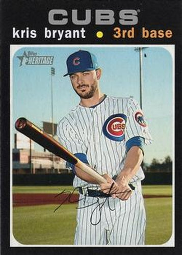 #291c Kris Bryant - Chicago Cubs - 2020 Topps Heritage Baseball