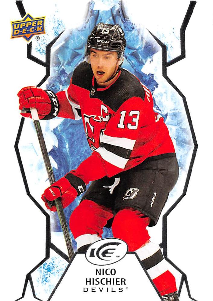 #82 Nico Hischier - New Jersey Devils - 2021-22 Upper Deck Ice Hockey