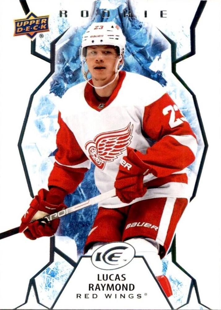 #144 Lucas Raymond - Detroit Red Wings - 2021-22 Upper Deck Ice Hockey