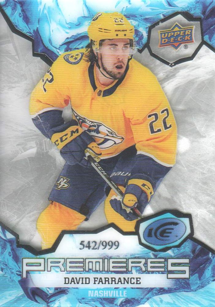 #195 David Farrance - Nashville Predators - 2021-22 Upper Deck Ice Hockey