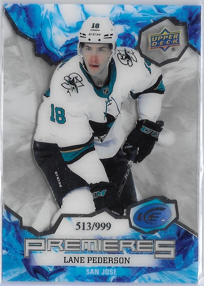 #196 Lane Pederson - San Jose Sharks - 2021-22 Upper Deck Ice Hockey