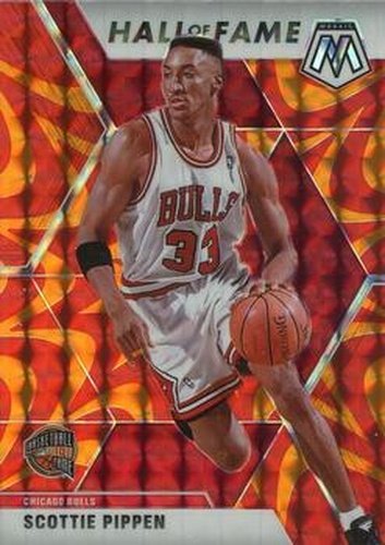 #292 Scottie Pippen - Chicago Bulls - 2019-20 Panini Mosaic - Reactive Orange Basketball