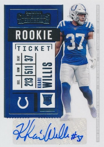 #292 Khari Willis - Indianapolis Colts - 2020 Panini Contenders Football