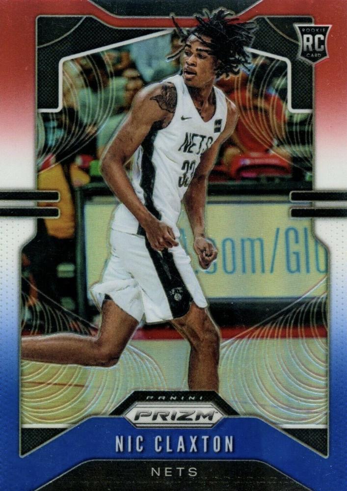 #292 Nicolas Claxton - Brooklyn Nets - 2019-20 Panini Prizm - Prizms Red White and Blue Basketball