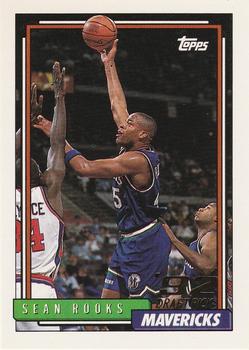 #292 Sean Rooks - Dallas Mavericks - 1992-93 Topps Basketball