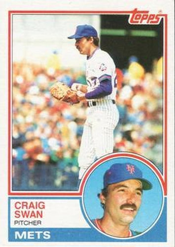 #292 Craig Swan - New York Mets - 1983 Topps Baseball