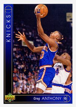 #292 Greg Anthony - New York Knicks - 1993-94 Upper Deck Basketball