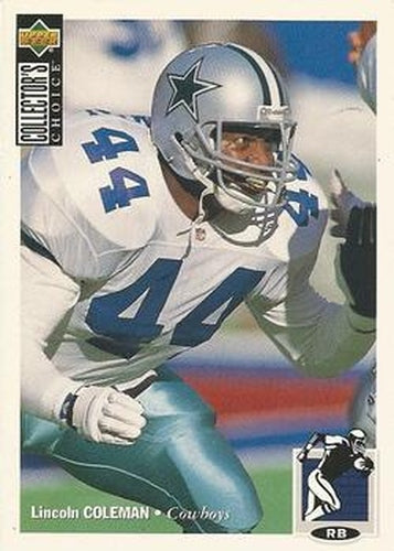 #293 Lincoln Coleman - Dallas Cowboys - 1994 Collector's Choice Football