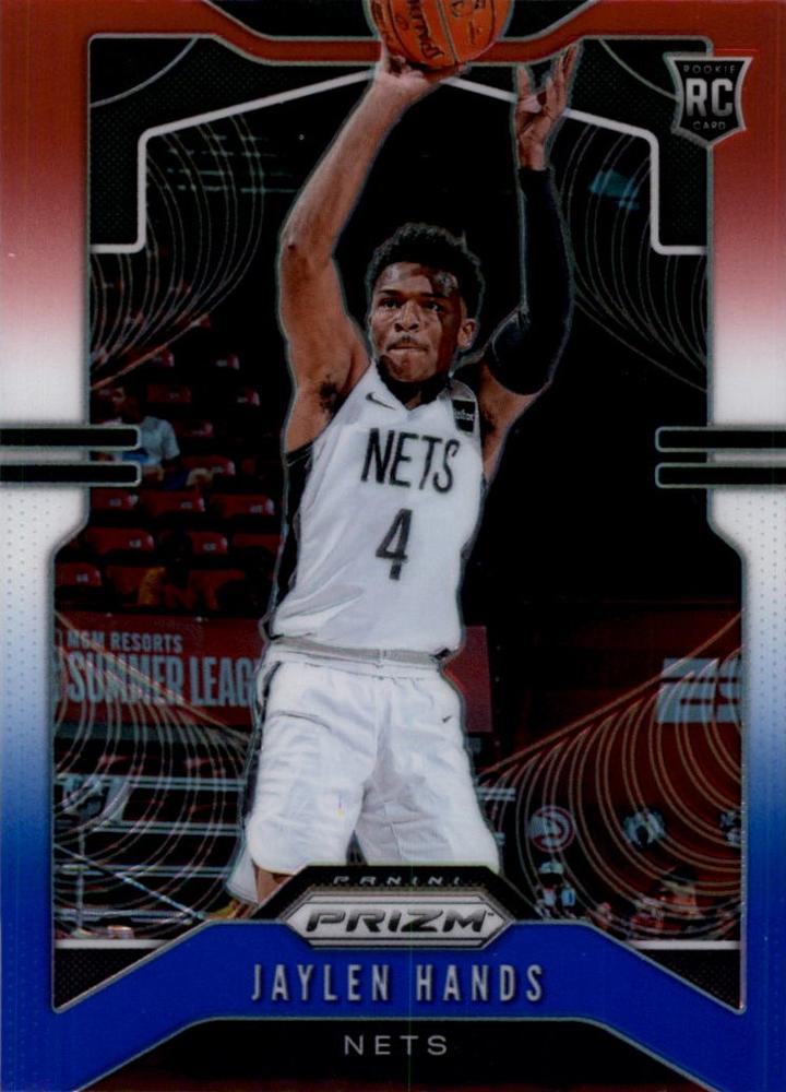 #293 Jaylen Hands - Brooklyn Nets - 2019-20 Panini Prizm - Prizms Red White and Blue Basketball