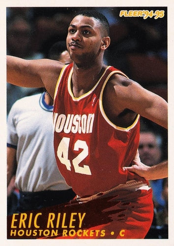 #293 Eric Riley - Houston Rockets - 1994-95 Fleer Basketball