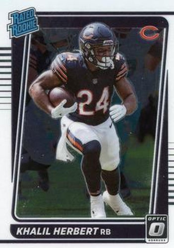 #293 Khalil Herbert - Chicago Bears - 2021 Donruss Optic Football