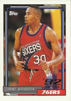 #294 Clarence Weatherspoon - Philadelphia 76ers - 1992-93 Topps Basketball