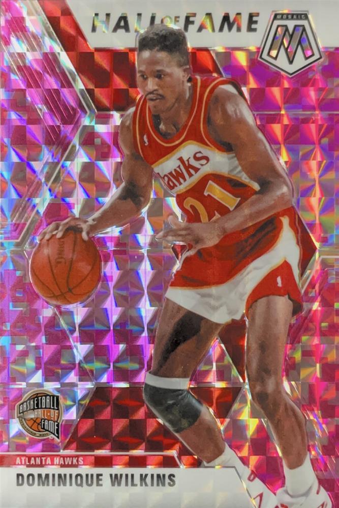 #294 Dominique Wilkins - Atlanta Hawks - 2019-20 Panini Mosaic - Camo Pink Basketball