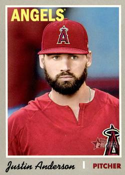#294 Justin Anderson - Los Angeles Angels - 2019 Topps Heritage Baseball