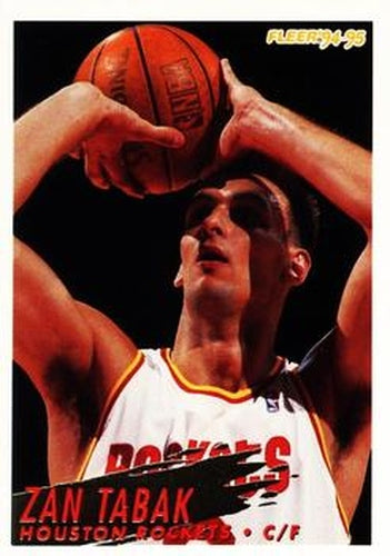 #294 Zan Tabak - Houston Rockets - 1994-95 Fleer Basketball