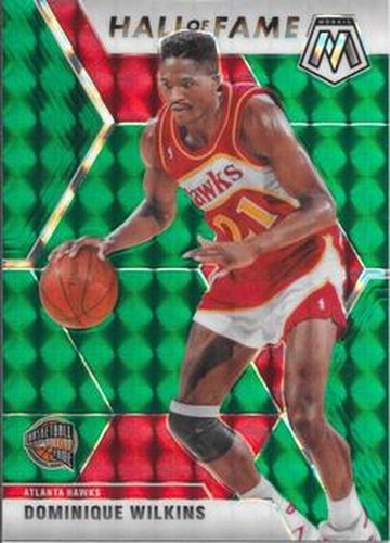 #294 Dominique Wilkins - Atlanta Hawks - 2019-20 Panini Mosaic - Green Prizm Basketball
