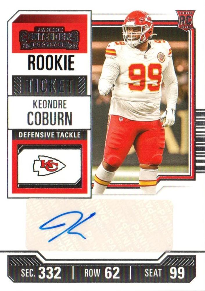 #294 Keondre Coburn - Kansas City Chiefs - 2023 Panini Contenders Football