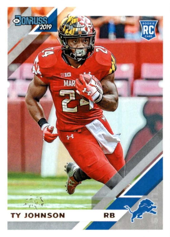 #295 Ty Johnson - Detroit Lions - 2019 Donruss Football