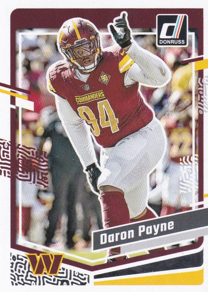 #295 Daron Payne - Washington Commanders - 2023 Donruss Football