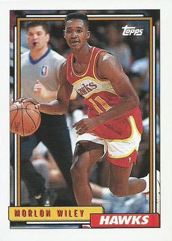 #295 Morlon Wiley - Atlanta Hawks - 1992-93 Topps Basketball